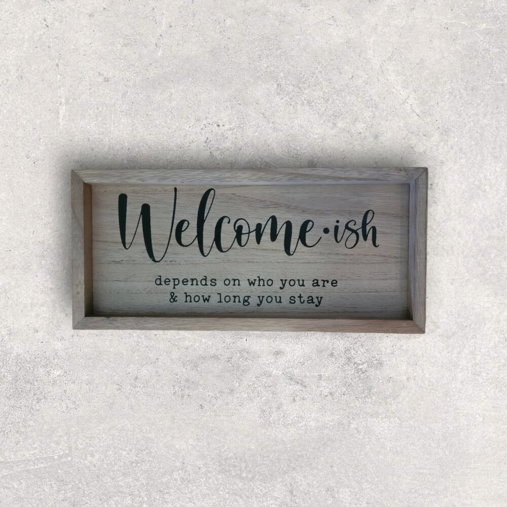 5 x 12 Reversible Box Frame~ Lake Vibes / Welcome ~ ish